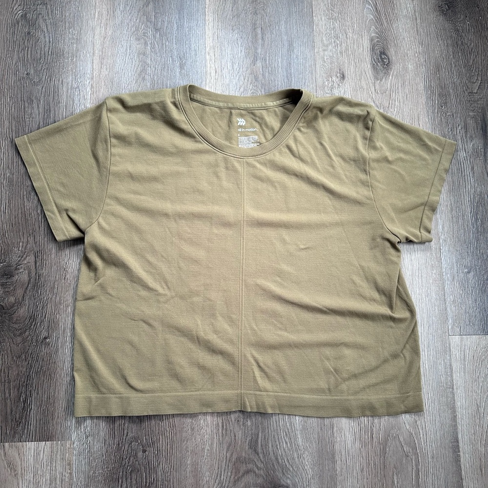 All in Motion Army Green Crop Top
